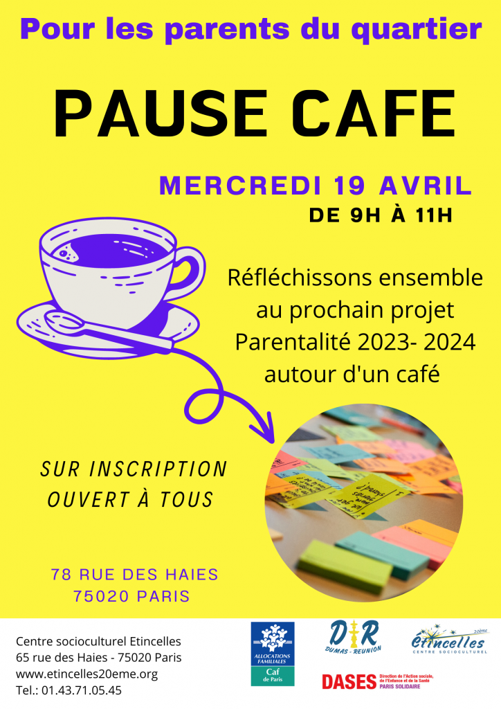 PAUSE CAFÉ Centre socioculturel EtincellesCentre socioculturel Etincelles